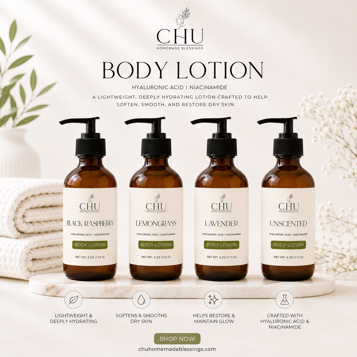 Hyaluronic Acid & Nicinamide Body Lotion