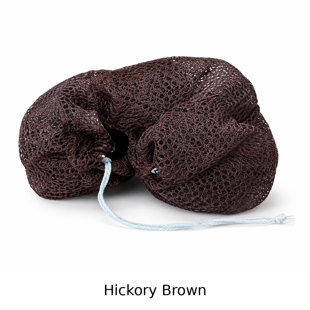 Hickory Brown African net sponge with color name