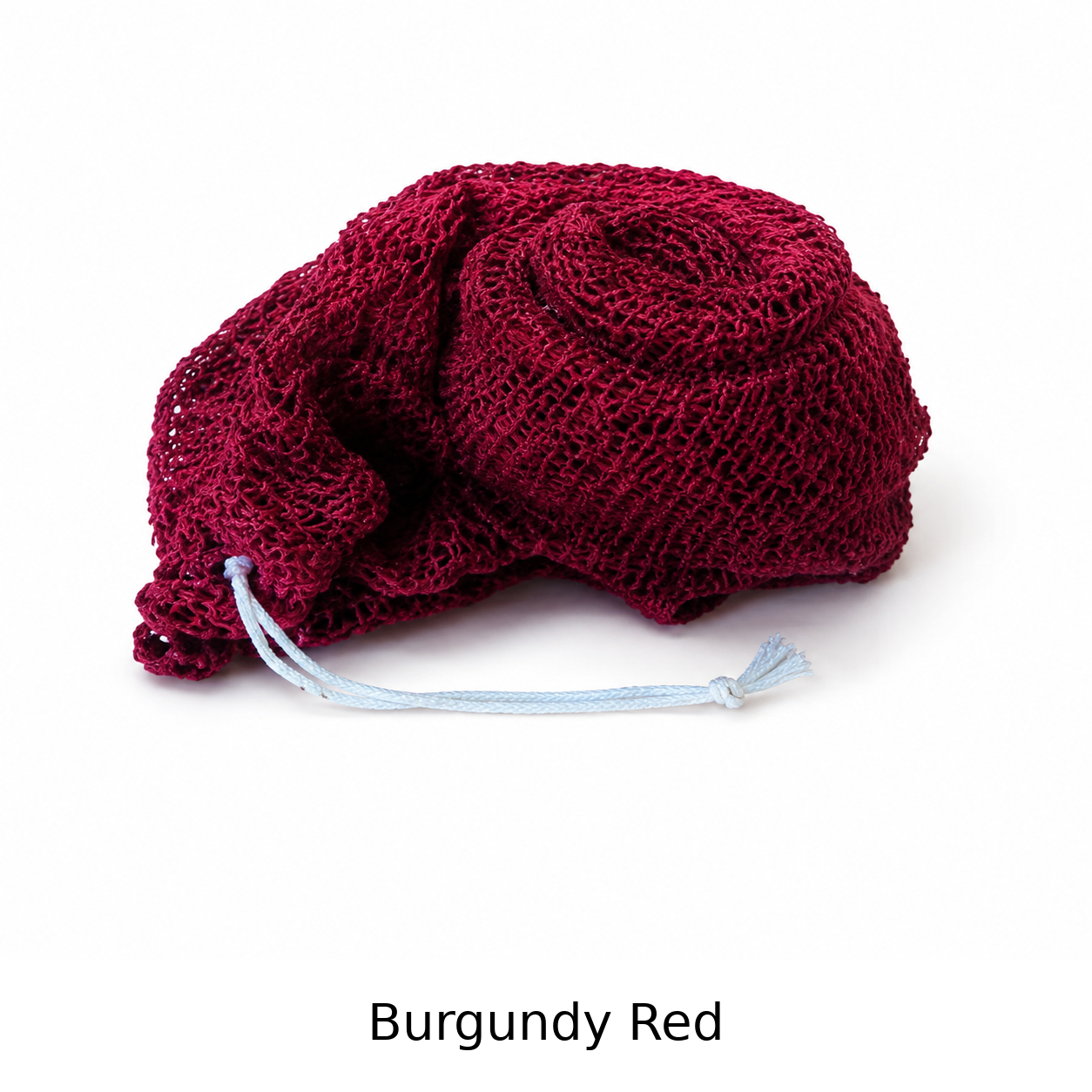 Burgundy Red African net sponge with color name
