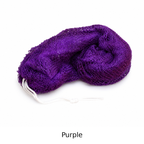 Purple African net sponge with color name