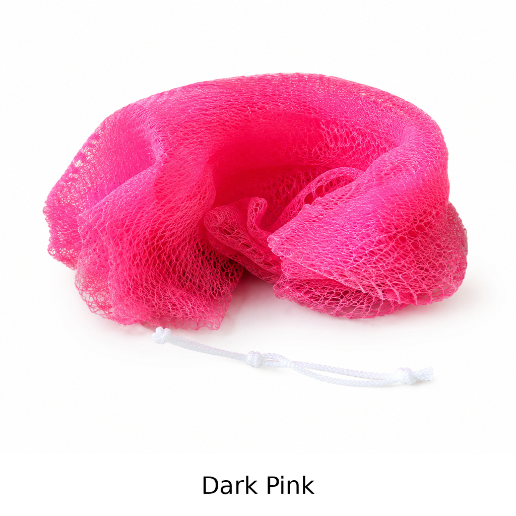 Dark Pink African net sponge with color name