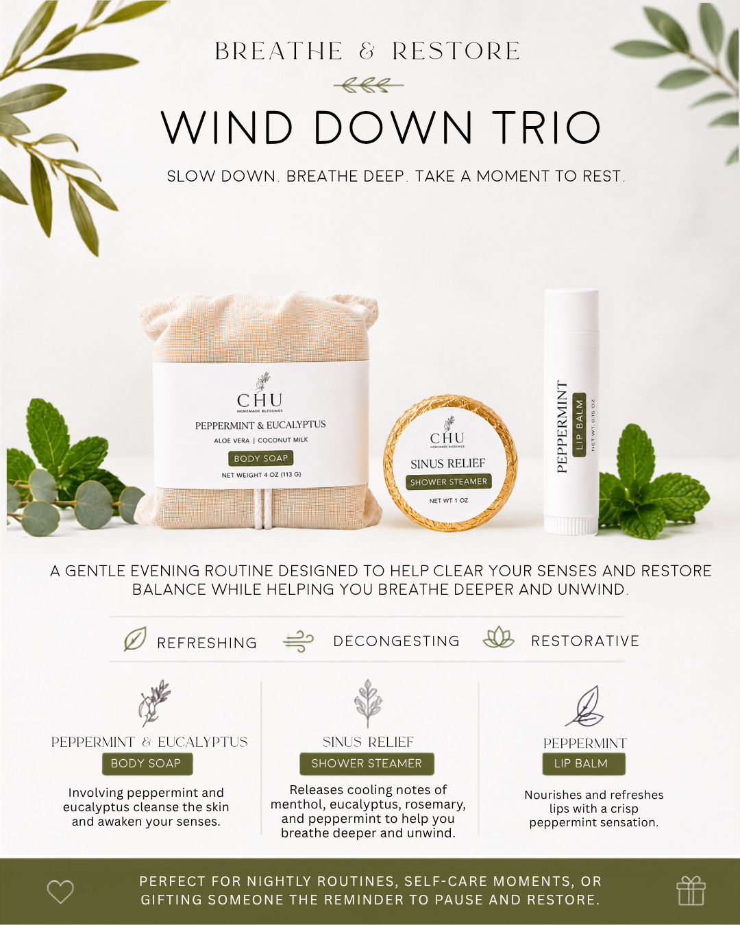 Breathe & Restore - Wind Down Trio